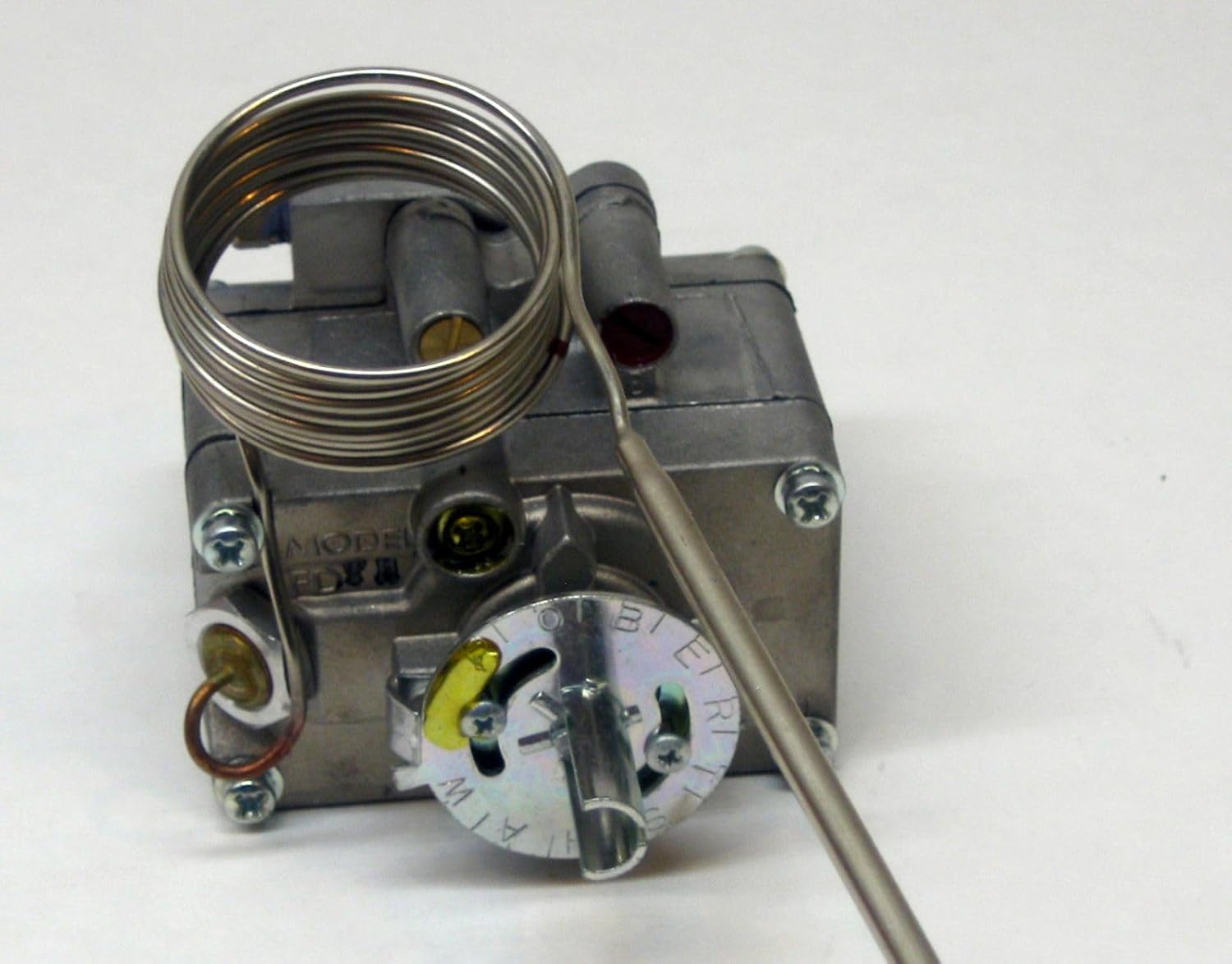 FDTH-1-04-48 Oven Thermostat - 300F-650F, 48" Capillary, 1/2" FPT, 3/16"×14-3/4" Nickel Bulb, DIY Installation, Universal Replacement