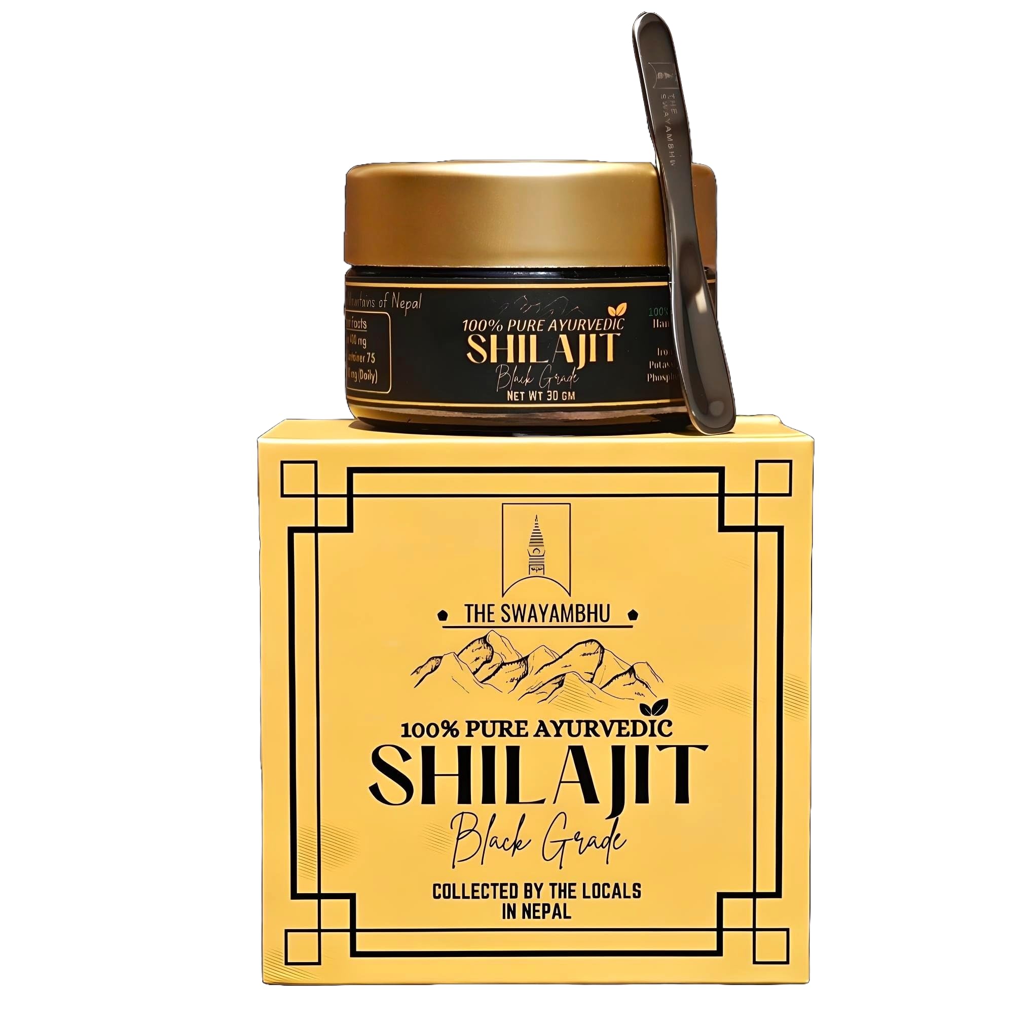 The Swayambhu Suplemento de shilajit em resina, grau preto, 30 g