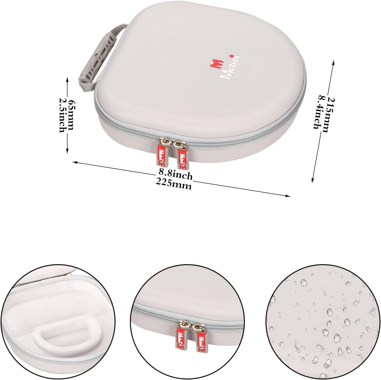 Mchoi Hard Travel Storage Case Fits for Sony WH-CH720N/ WH-CH710N/ WH-CH520/ WH-CH510/ WH-1000XM5/ WH-1000XM4/ WHXB910N/ Bose 700 Noise Cancelling Wireless Headphones, Box Only (Grey) - Image 8