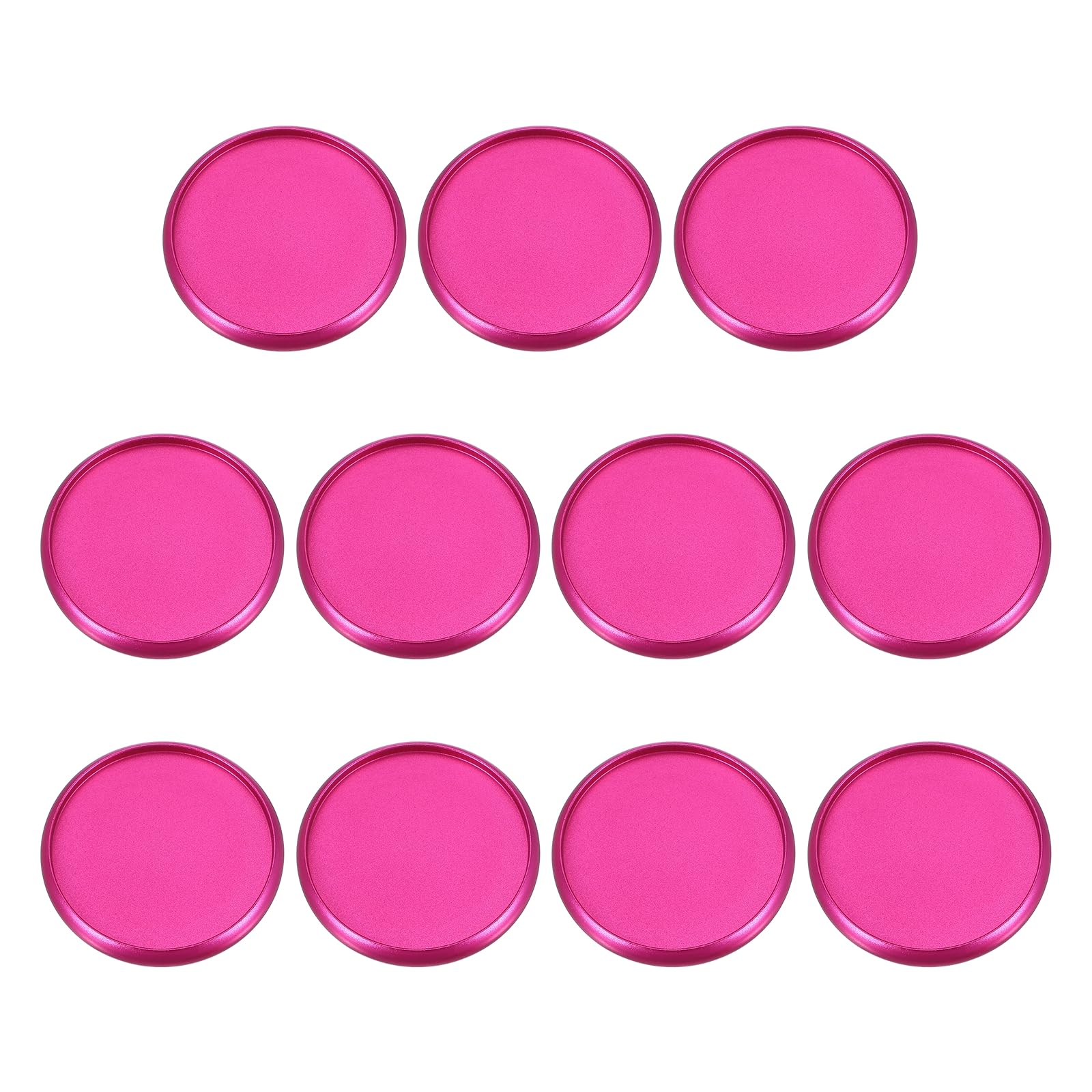 PATIKIL 38mm 1 1/2" Rose Red Round Book Binding Discs, 11 Pcs Aluminum Alloy Discbound Expansion Discs Round Binder Rings for DIY Notebook Planner
