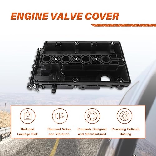 Miniatura 4 de Noptul - Tapa de válvula de motor con juntas, adecuada para Astra Aveo Aveo5 Cruze Sonic Trax L4 1.6L1.8L 2008-2018, juego de cubierta de válvula