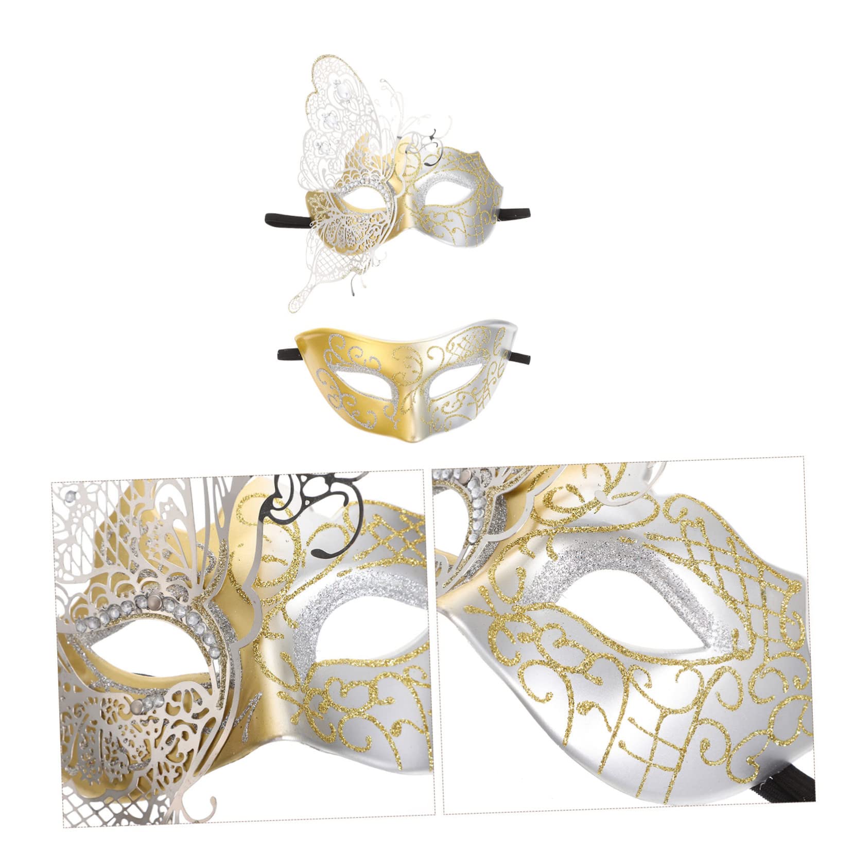 LIFKOME 4pezzi Maschere Decorative Metà Per Masquerade Per Halloween Per Cosplay