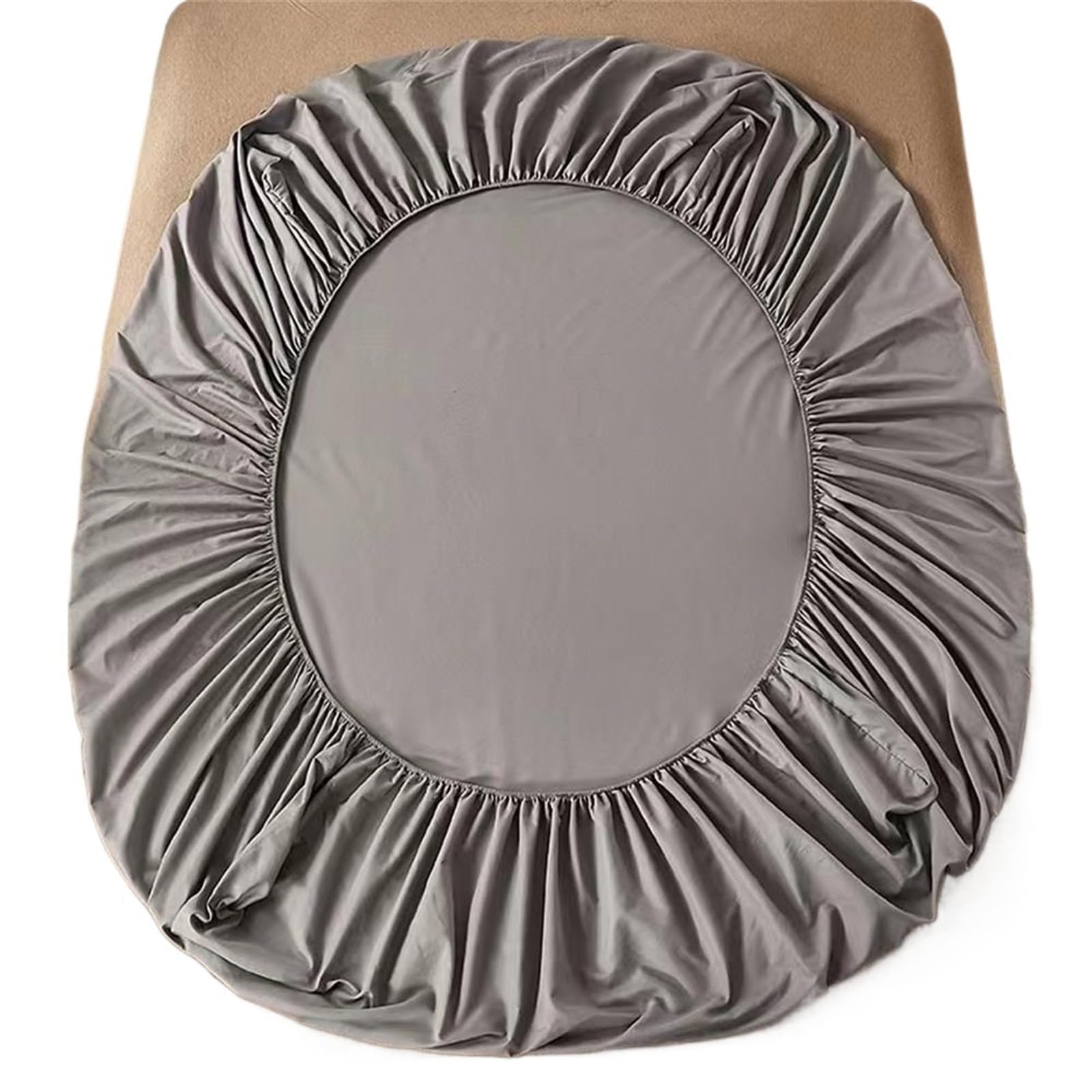 Lenzuolo con Angoli Extra Profondo Lenzuolo con angoli in cotone fascia elastica Coprimaterasso regolabile tinta unita for letto singolo, matrimoniale, king size(Light grey,120x200cmx30cm)