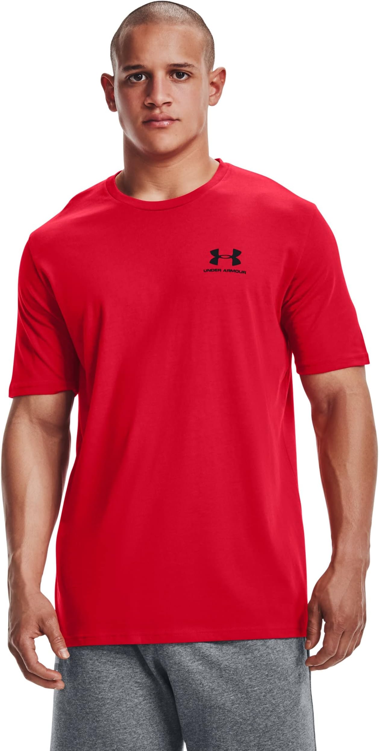 Under Armour Men's Cotton Solid UA Sportstyle LC Short Sleeve | T-Shirt | Red | M | 1326799-600-MD