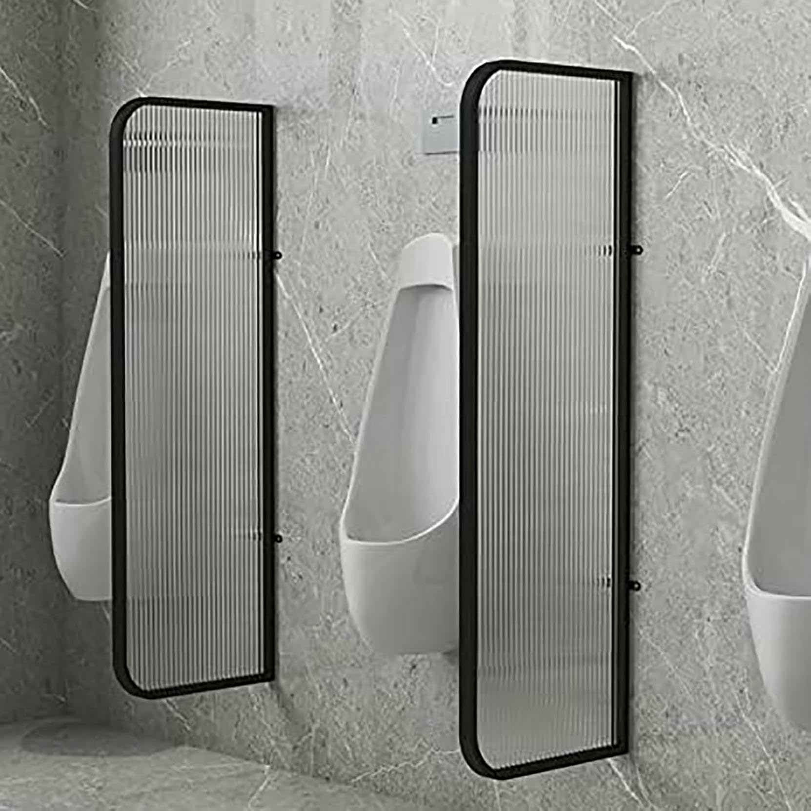 GTHTUHFD Wall-Mounted Urinal Partition Divider, Privacy Screen For Public Restrooms, Toilet Partition For Bathrooms And Hotels,Black-120x40cm