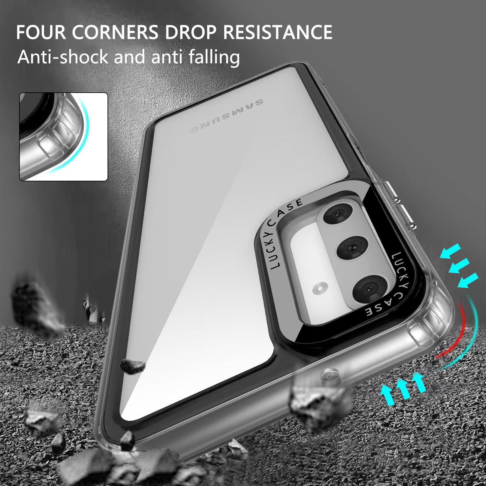 Suncase - Custodia in silicone trasparente, compatibile con