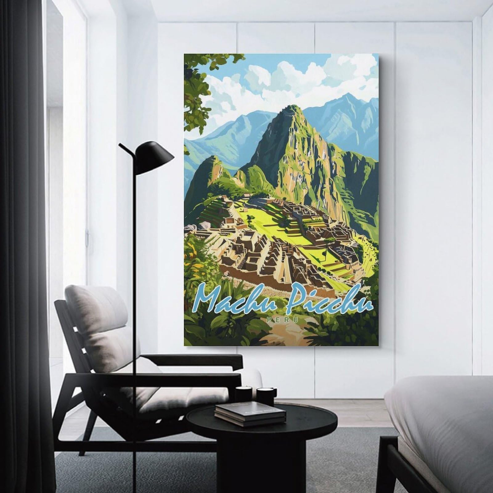 Junmoney Machu Picchu Peru Home Decor Wall Art, 24x36inch(60x90cm), for Lounge, Bedroom Or Personal Spaces, Gift Idea for Housewarming And Birthdays