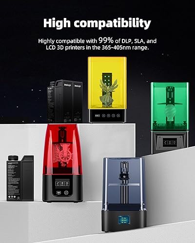 Miniatura 8 de Inslogic Resina de impresora 3D resistente al nailon, alta resistencia a los impactos y flexibilidad para impresoras 3D de resina LCD, DLP, SLA,