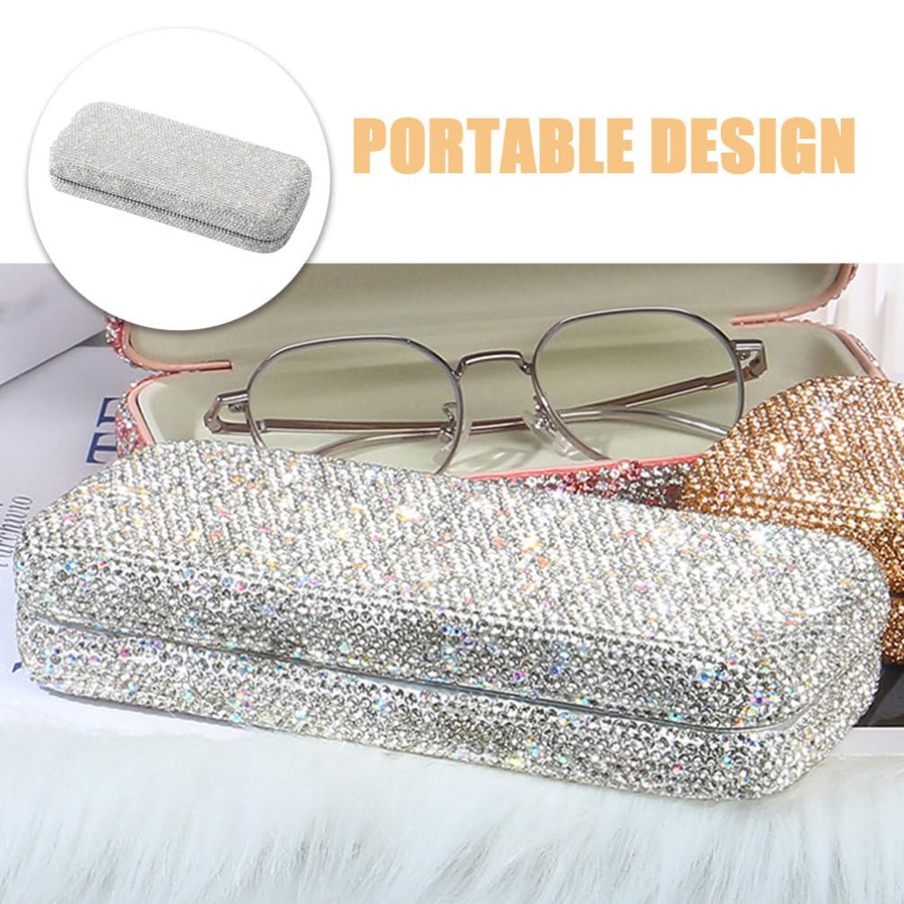 OUNONA 4 Szt. Samochodowe Etui Na Okulary Podróżne Etui Na Okulary Rhinestone Uchwyt Na Okulary