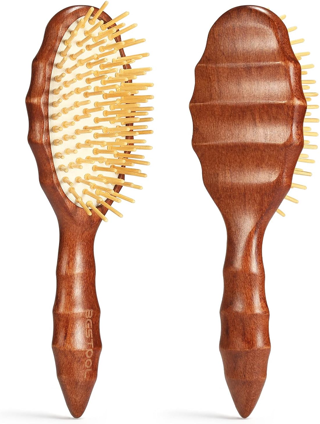BESTOOL Hair Brush, Scalp Massage, Comb, Wooden Comb, Restored, Unisex, For Children, High Quality, Hair Care, Smooth, Popular, Lustrous Hair, Enhances Thinning, Hair Quality, Tangle-Free