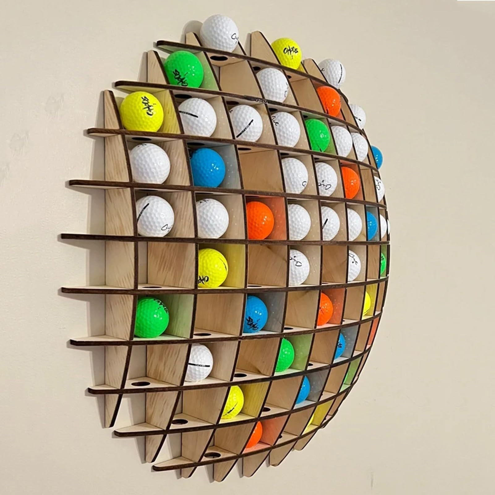 XPLKQXE Expositor Bolas Golf Pared, 78 Golf Ball Display Case Cabinet, Regalo Porta Pelotas De Golf para Entusiastas del Golf Hogar/Oficinas/Dormitorios/Salones