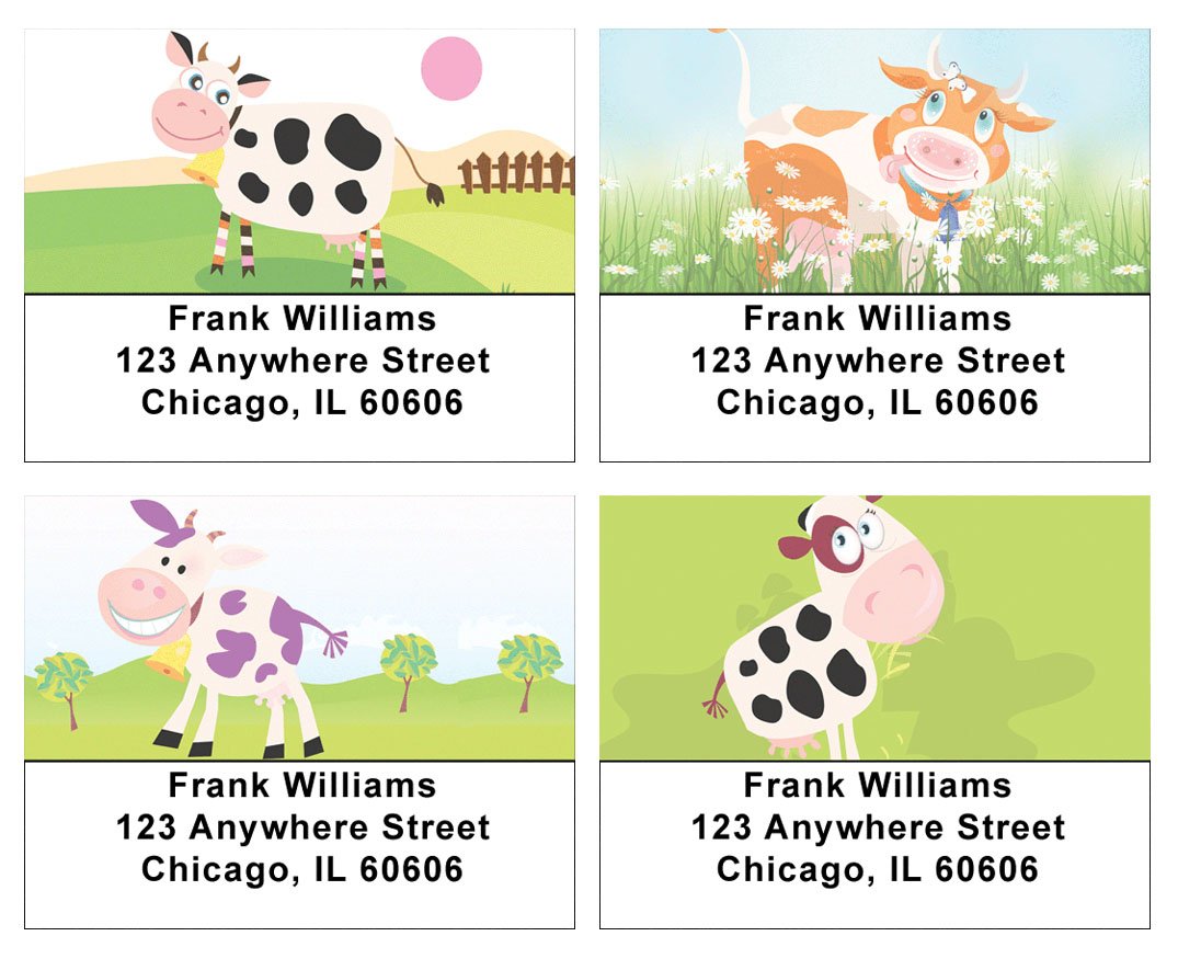 Cute Cows Address Labels
