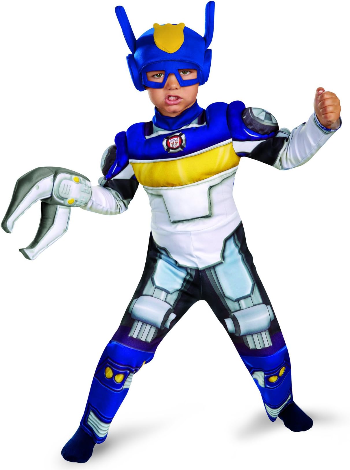 Disguise Boy's Transformers Chase Rescue Bots Toddler Muscle Costume, 3T-4T