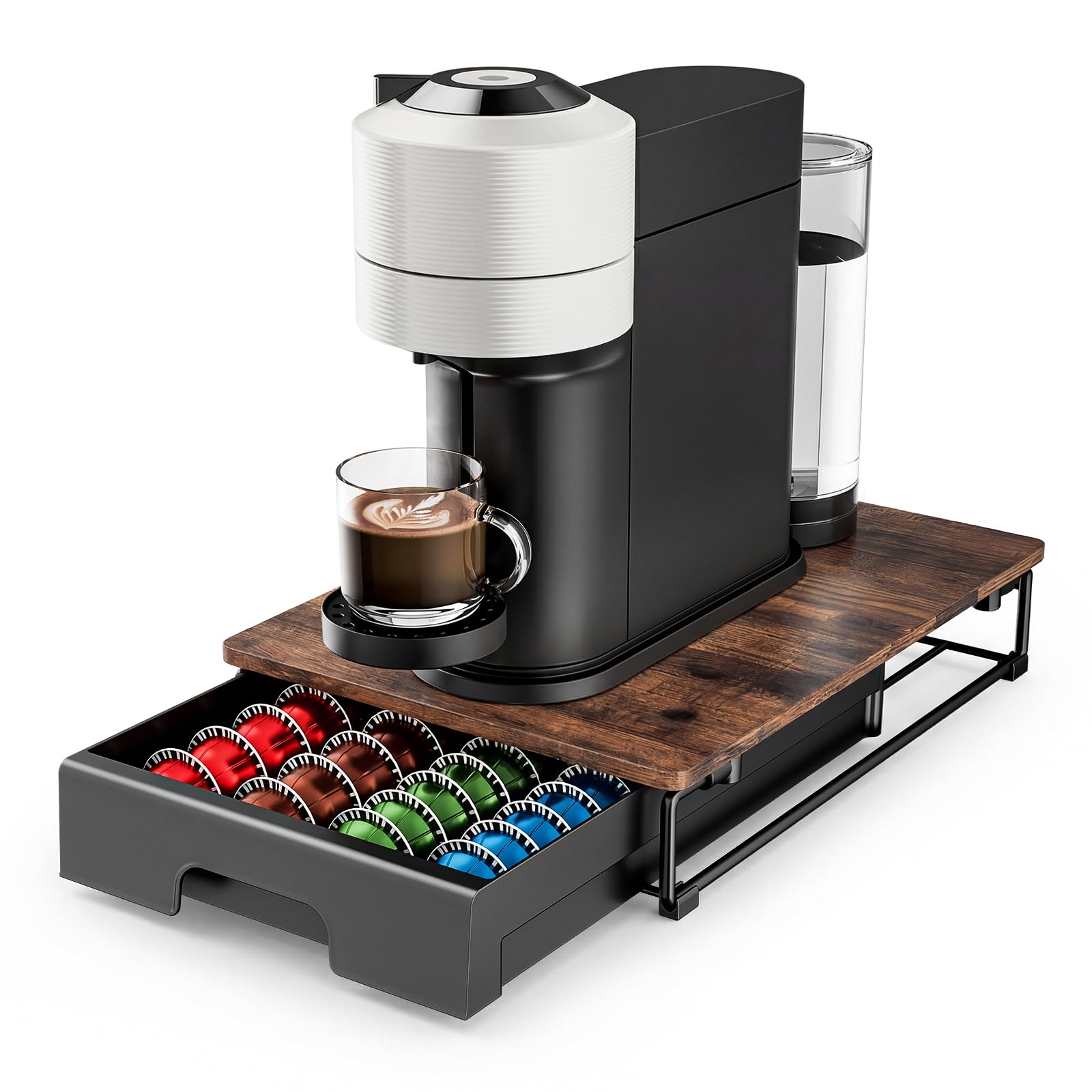 Amazon.com: EVERIE Wooden Coffee Pod Storage Drawer for Nespresso