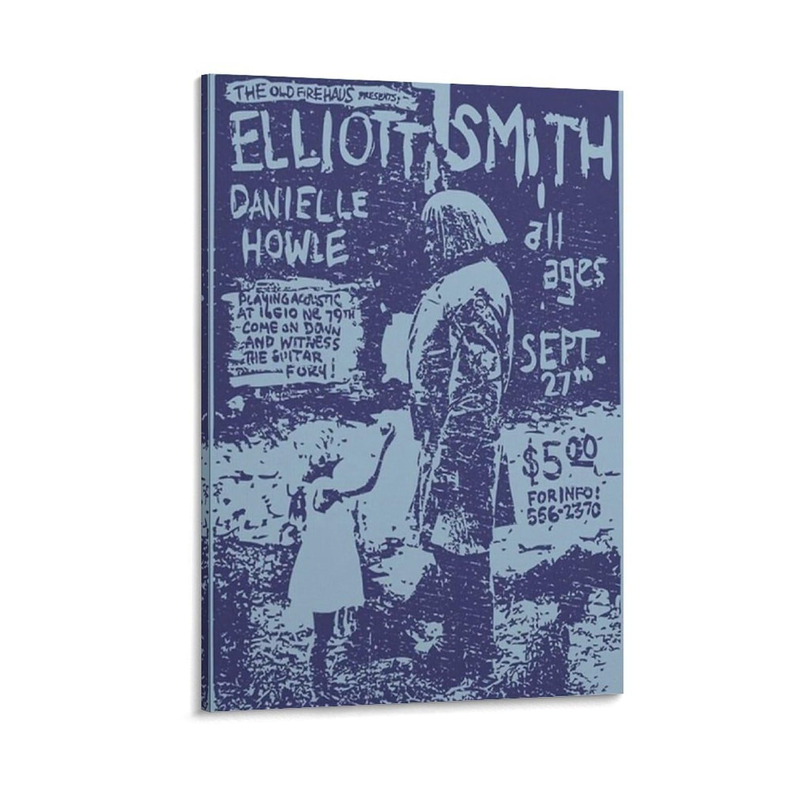 Fcoin Frame-Style Elliott Smith Canvas Poster Artworks Canvas Poster Wall Art Prints Home Modern Decor 20X30inch(50X75cm)