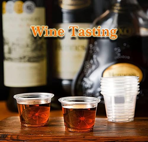 Miniatura 3 de FICUCUSO Paquete de 500 unidades - 29 ml Vasos de chupito de plástico, tazas para gelatina, desechables para baño, espresso, enjuague bucal, sin