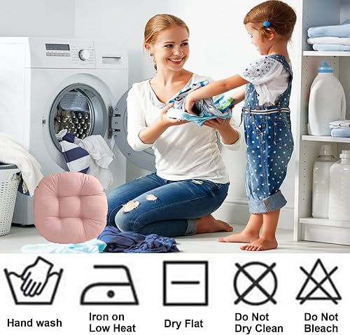 Miniatura 6 de VRTTLKKFE Cojines redondos de suelo para exteriores, cojines de asiento para sillas de patio, jardín, balcón, yoga, sala de estar, sofá oficina