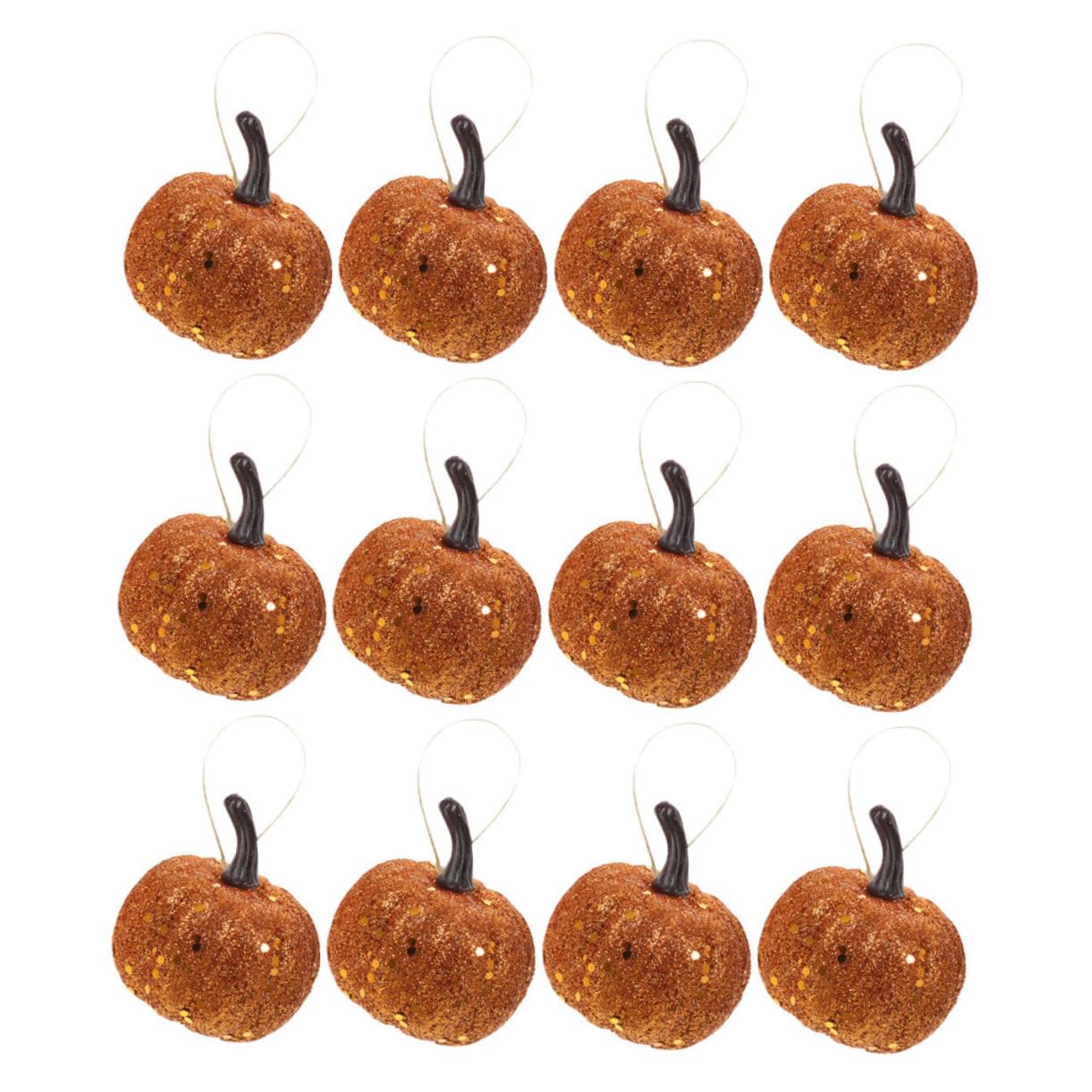 36 STK Kürbis Dekoration Dekorationen Wohnkultur Schmücken Halloween-Festival- Halloween-kürbis-Dekoration Dekorativer Gefälschter Modell Goldpulver Schaum