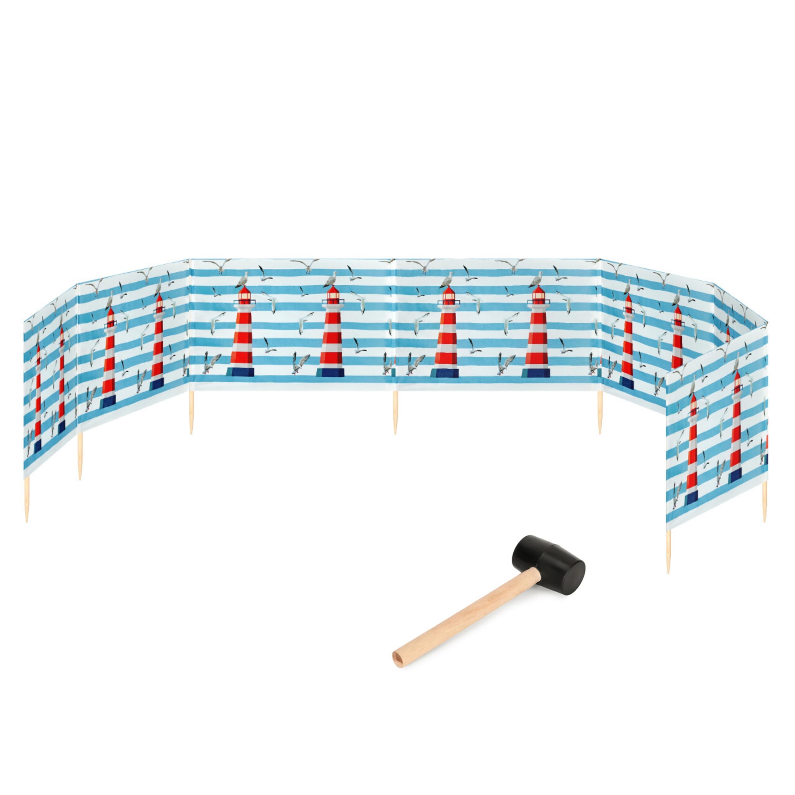 Garronda Strand Windschutz Sichtschutz 10m lang Plus Gummihammer GAEX001