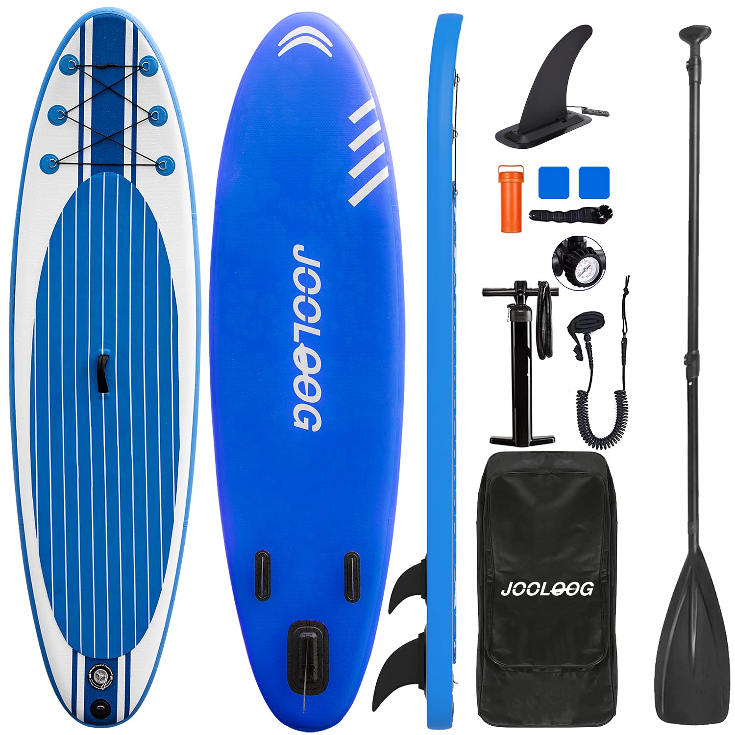 JOOLOOG Inflatable Stand Up Paddle Board SUP Board 150 kg 6 Inch Thick with Paddling Board Accessories for and Teenagers