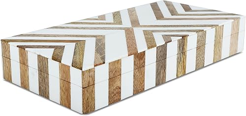 Miniatura 18 de Handicrafts Home Colección Marquet Array - Joyero decorativo hecho a mano para recuerdos, baratijas y decoración del hogar, caja para almacenamiento