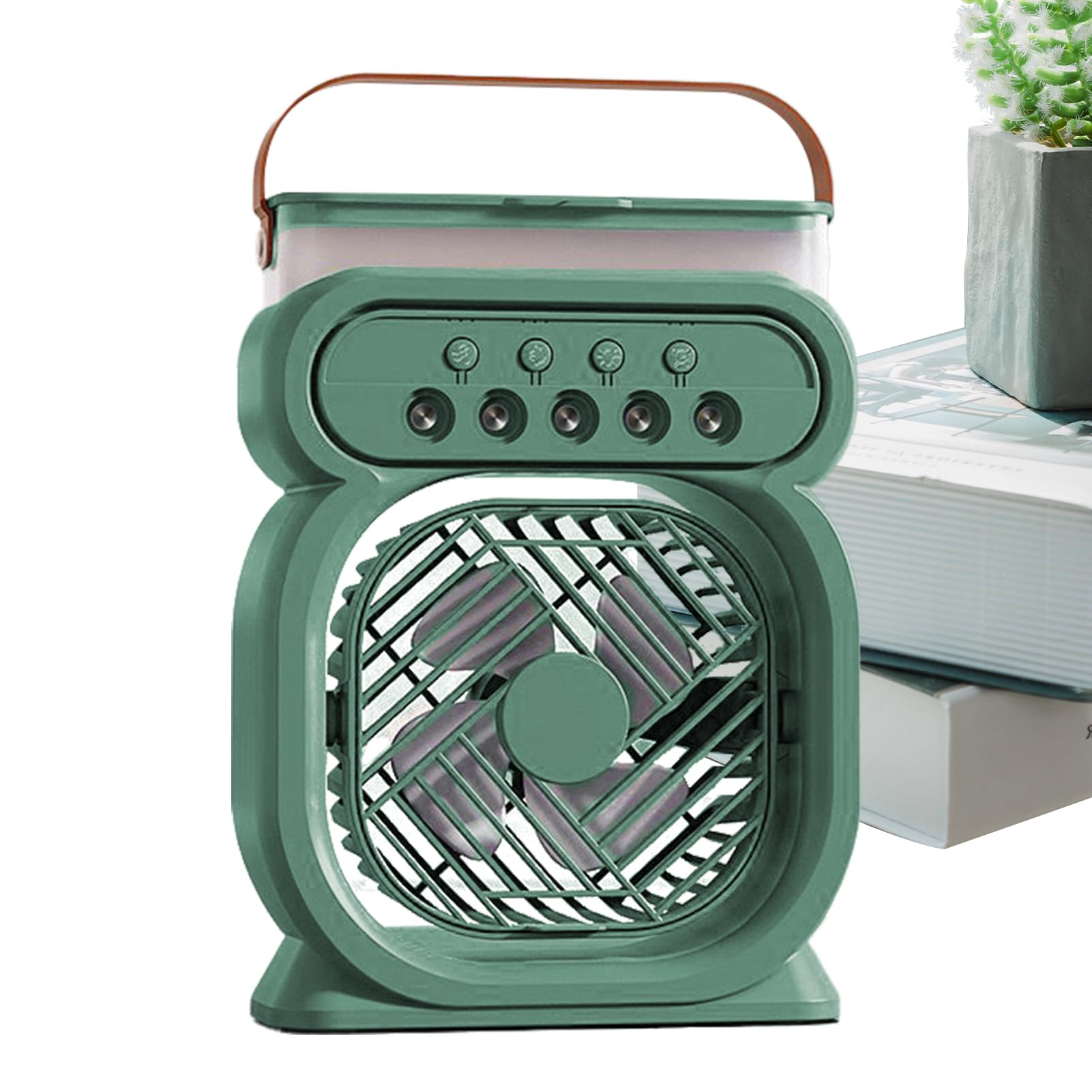 Ventilateur de brumisation portable USB à 3 vitesses avec veilleuse intégrée