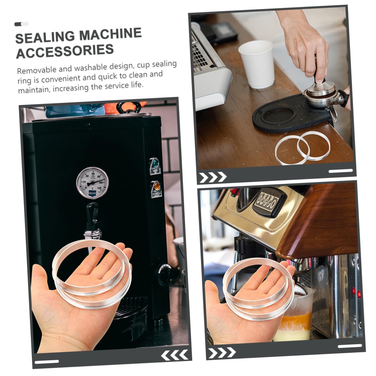 SEWOART Cup Sealer Ring Aluminum 90mm Milk Tea Sealer Ring for Sealing Machine Parts
