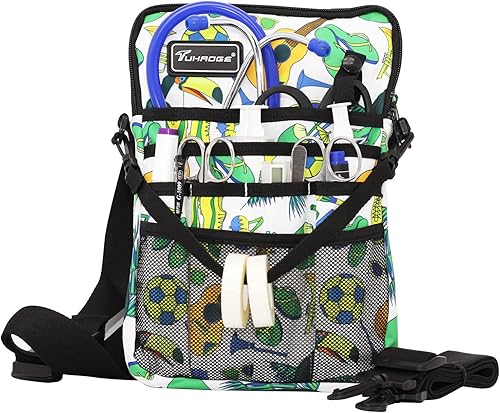 Vista 12 de Riñonera para enfermera con soporte para cinta, organizador de bolsillo para enfermeras para profesionales médicos, bolsa de cintura de enfermera