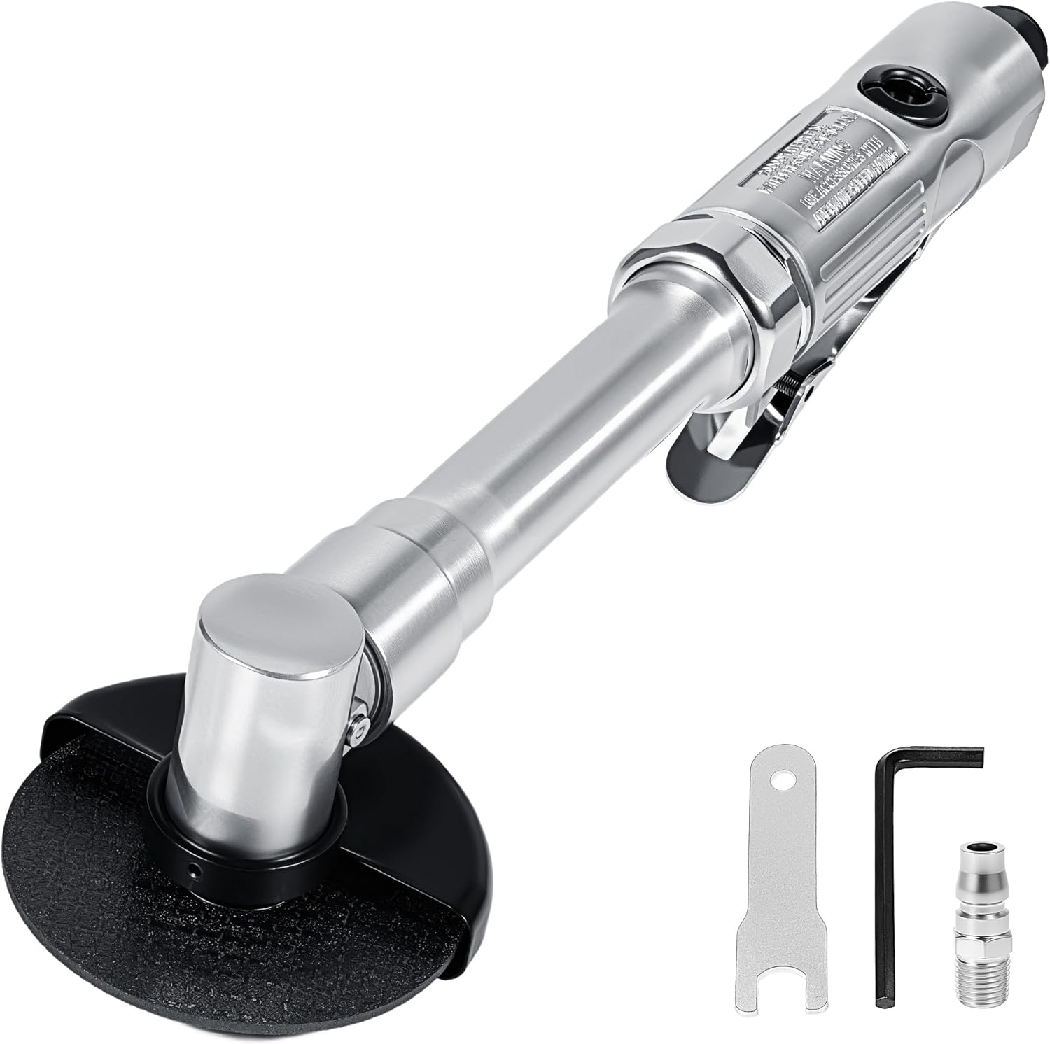 Generic 3” Pneumatic Cut Off Tool, 18000RPM Air Grinder, Extended Handle Air Cut Off Tool, 11.14” Long Handle Cutting Tool, Stepless Speed, Aluminum Alloy, 1/4” Air Plug