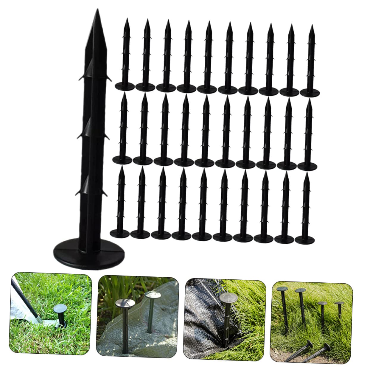 100 Pièces Piquets de Jardin Plastique de Terre pour Fixation Plantes pour Aménagement Paysager Projets de Jardinage