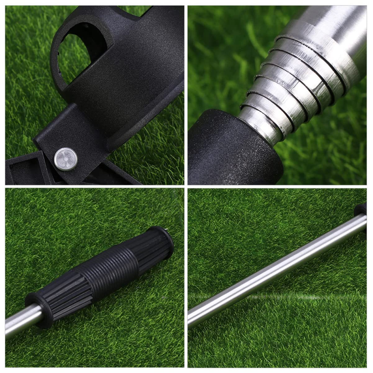 Happyyami up Tool Golf Picker Grabber Stainless Telescopic Retriever Golfs Parts Golfs Accessories Claw Sucker Tool Black Plastic Pickup Cup