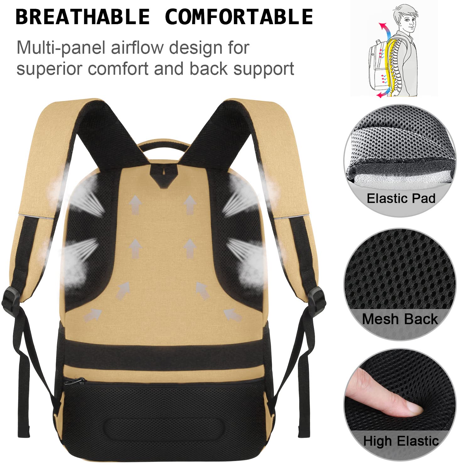 Volher Laptop Backpack,Business Travel Anti Theft Slim College Backpack — Amazon image 27