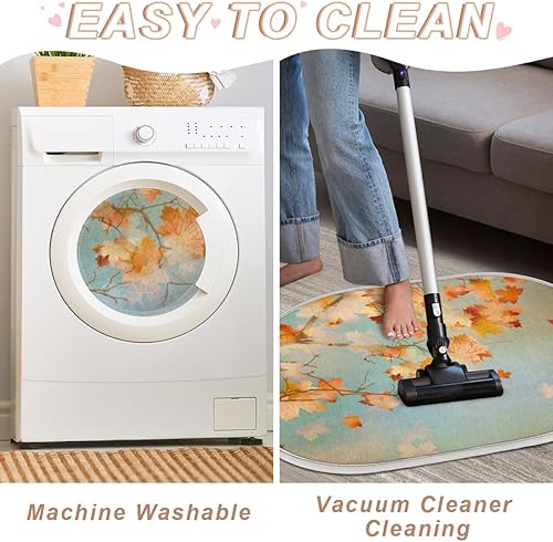 Miniatura 6 de Thanksgiving Autumn Maple Leaves Bathroom Rugs Bath Mat 15.7x23.6 in Extra Soft Shaggy Memory Foam Shower Rug Non Slip Absorbent Throw Rugs Machine