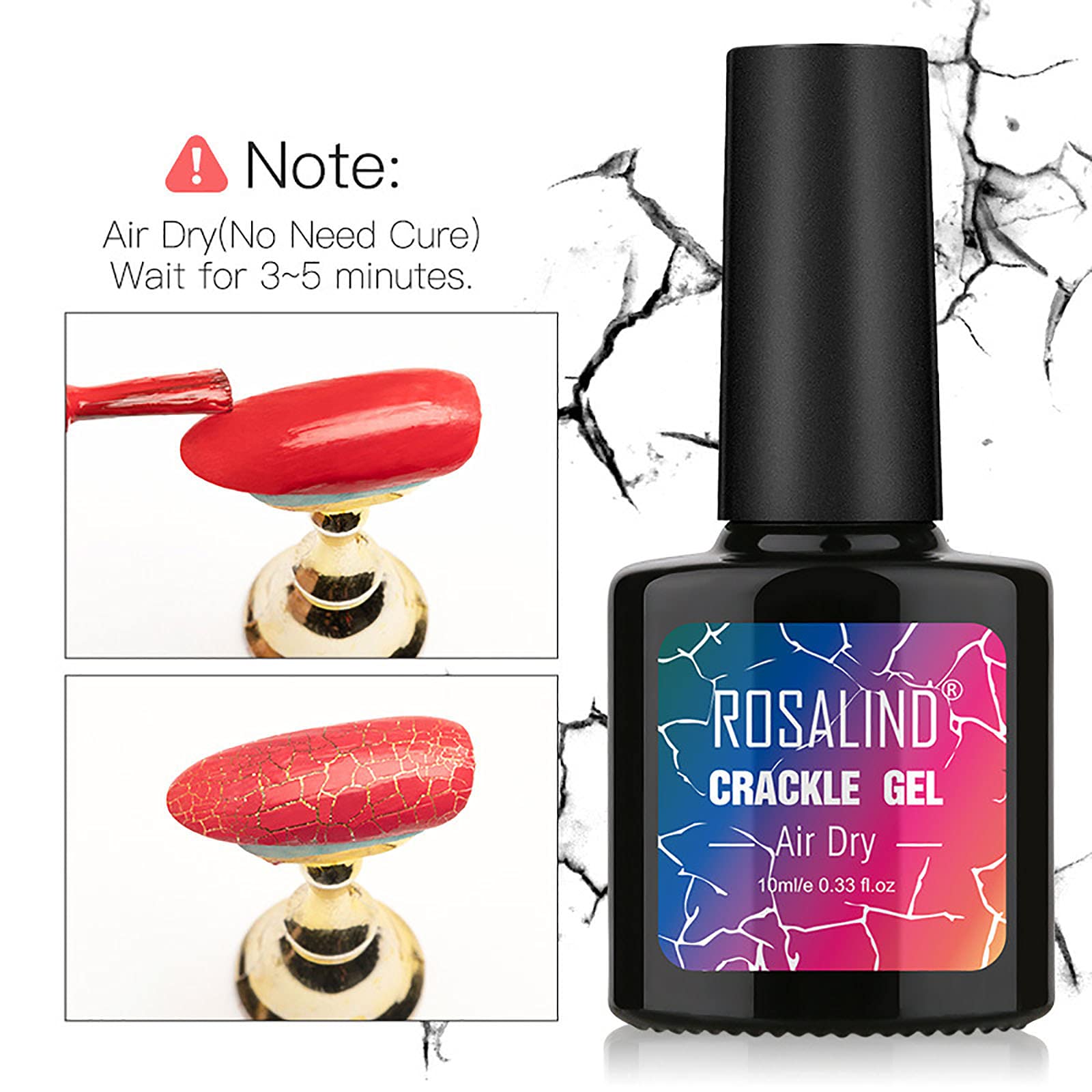 6 Colori Crack Gel Smalto per Unghie Tartaruga a Forma di Conchiglia UV Nail Art Lacca Crepa Automatica Gel per Unghie per Manicure