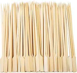 50 Bamboo Skewers Paddle Sticks Wooden Grill Kebab Barbeque Party Stick 15CM Pack by Fackelmann