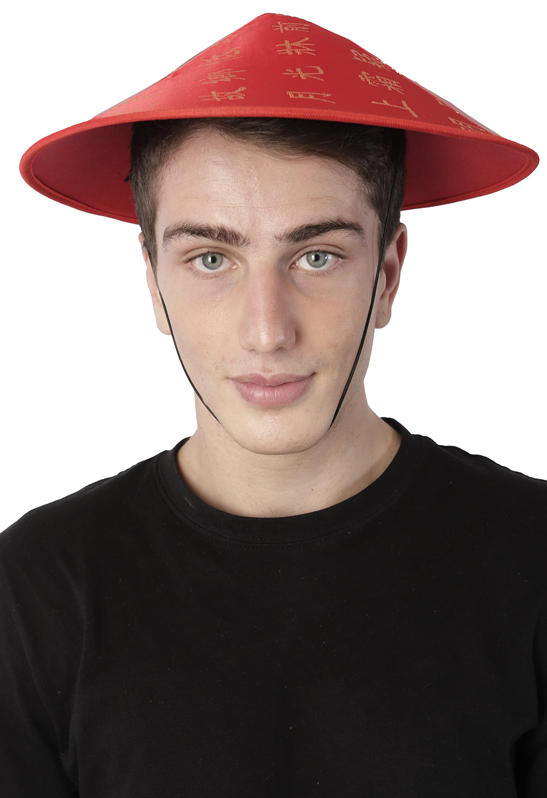 Sombrero Chino Mandarín de Fieltro o Satén para Disfraz de Oriental, Carnaval y Fiesta Temática, Talla única