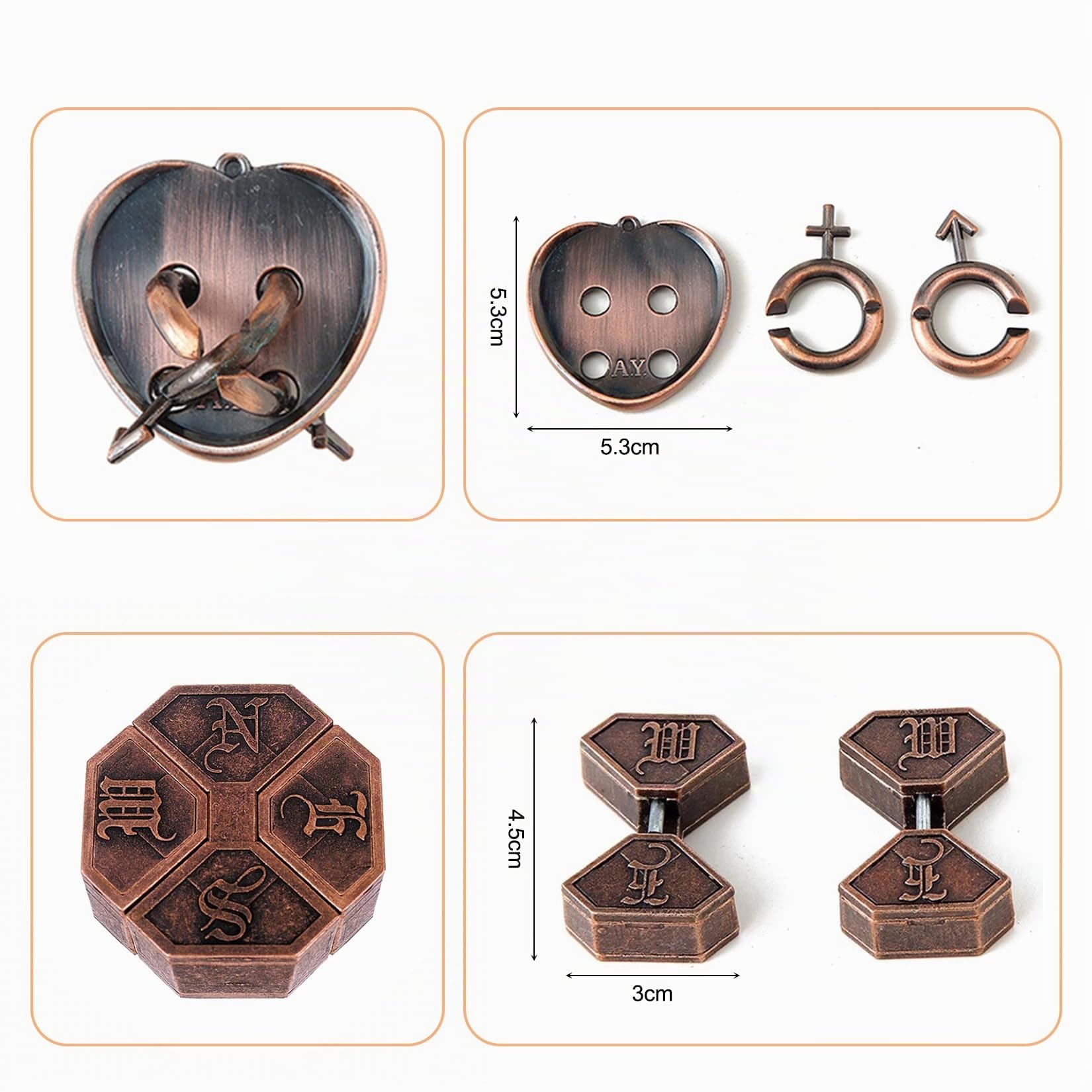 9 pezzi Rompicapi ragazzi e rompicapo adulti Ideale come regalo per rompicapo bambini e come puzzle game per i set regalo per adulti