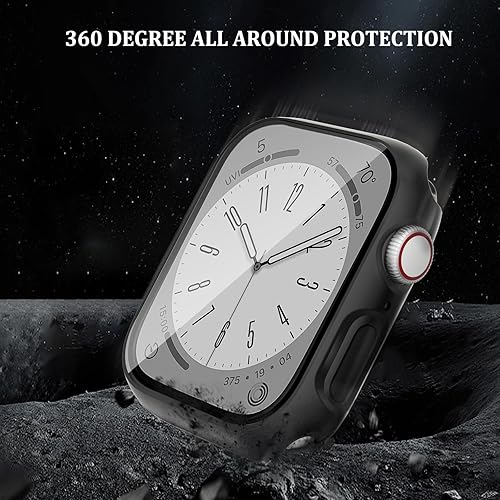 Miniatura 9 de Paquete de 2 fundas impermeables compatibles con Apple Watch de 1.732 pulgadas SE (2 generación) Series 6, 5, 4 con protector de pantalla de vidrio