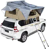 Barraca de acampamento ao ar livre, 4 grandes espaços, barraca de teto de carro, barraca para esportes ao ar livre, barraca rígida para 3 a 4 pessoas (D)