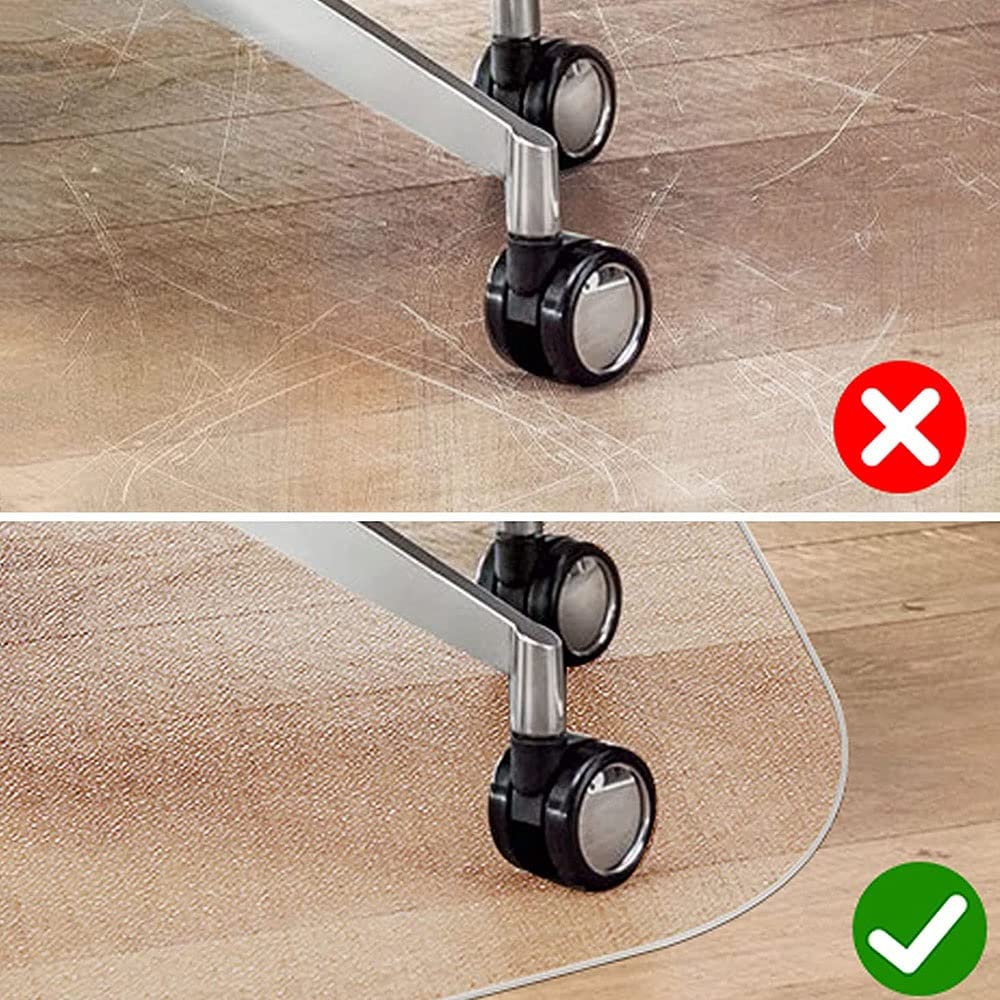 XUAN Tappetino Protettivo per Sedia da Ufficio Rettangolare Tappeto Salvapavimento Trasparente Tappeto Protettivo Pavimenti Duri/Piastrelle 2mm di Spessore (Size : 80x100cm)