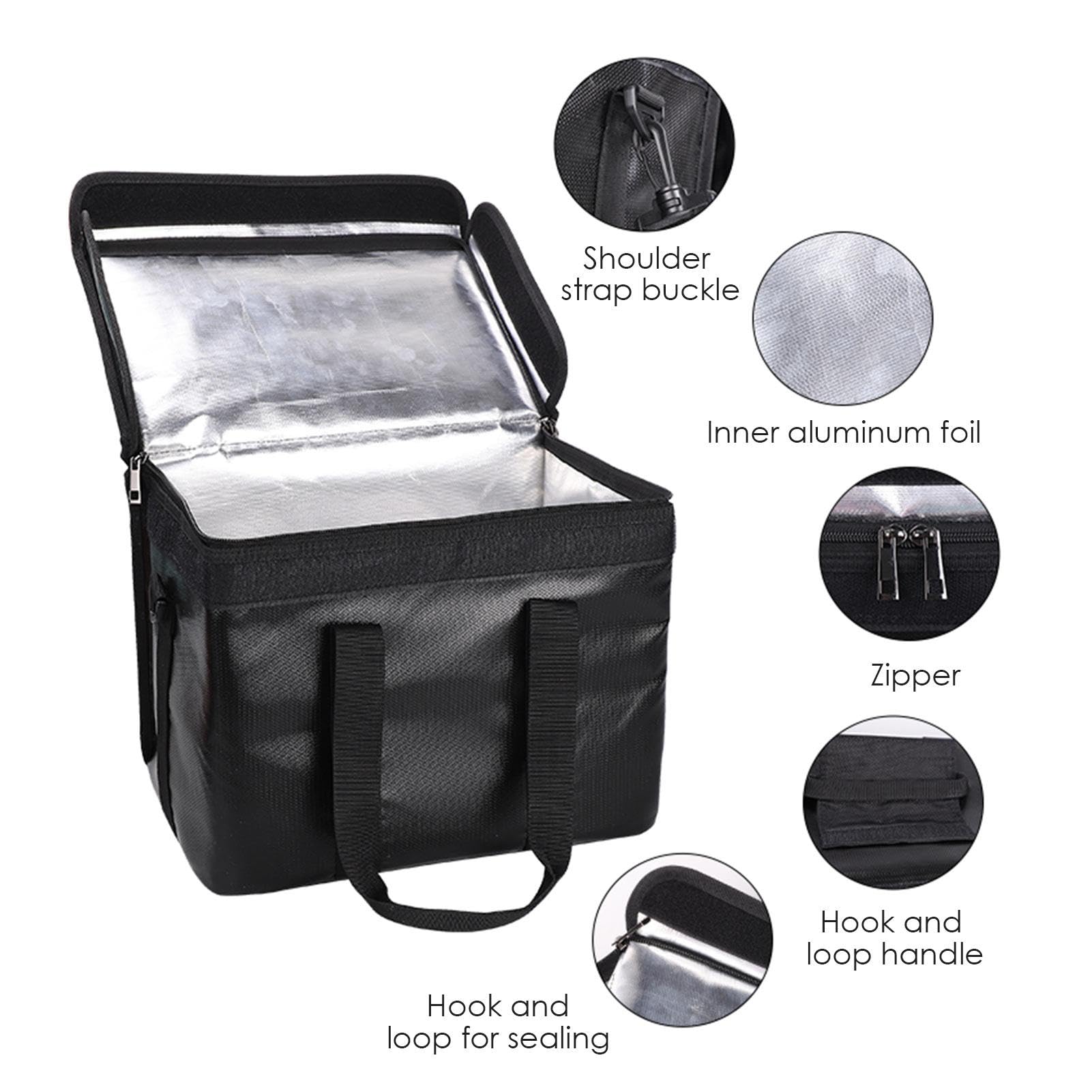 Sichere Tasche für Liipo Batterie – Sichere Liipo-Tasche, wasserdichte feuerfeste Batterie-Tasche | Sichere Aufbewahrungstasche für Liipo-Akku mit großer Kapazität mit Schultergurt, schwarzer Schutz