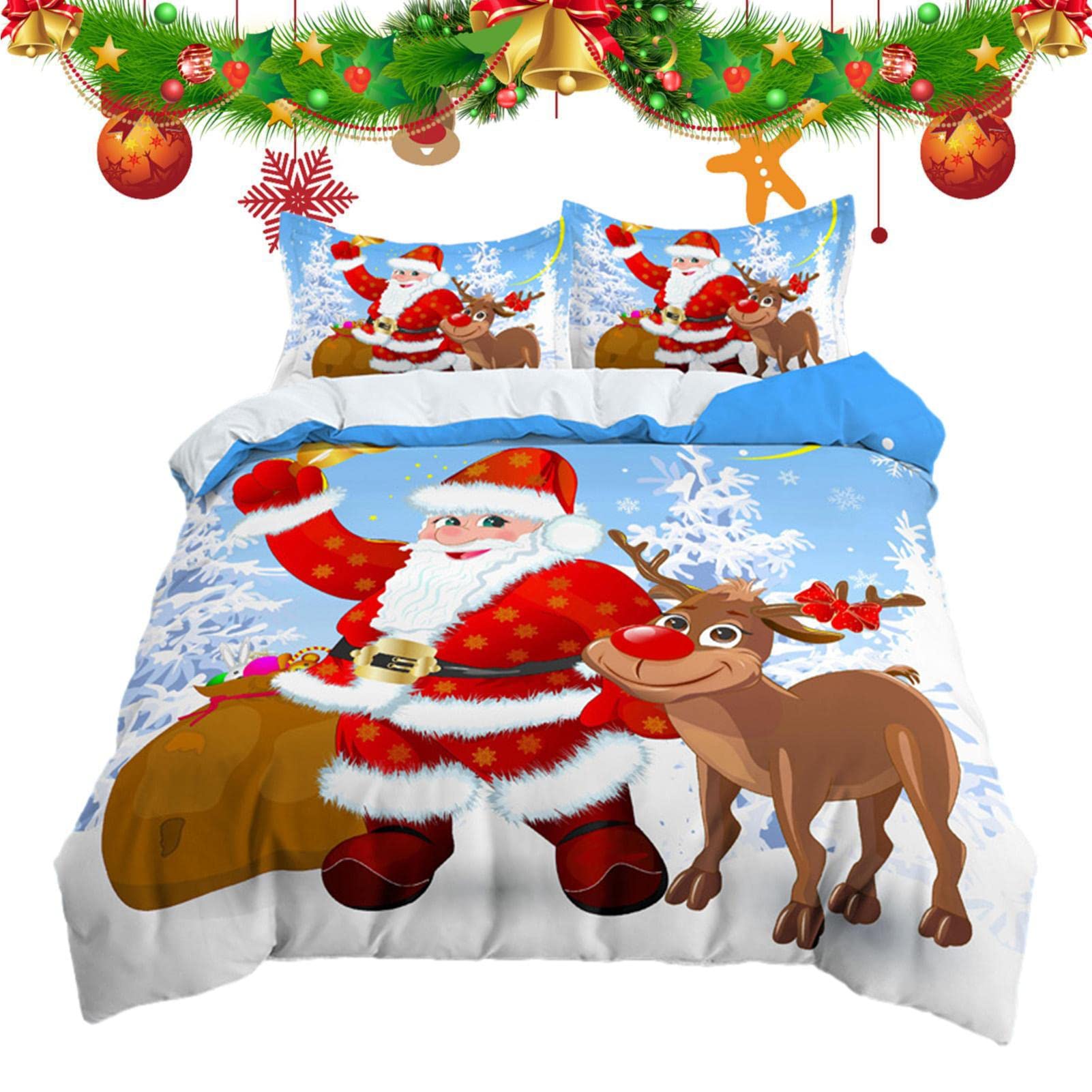 Parure de lit de Noël avec motif élan pour raviver une chambre terne