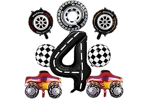 Durable Monster Truck Balloons 4th Birthday Party Decorations