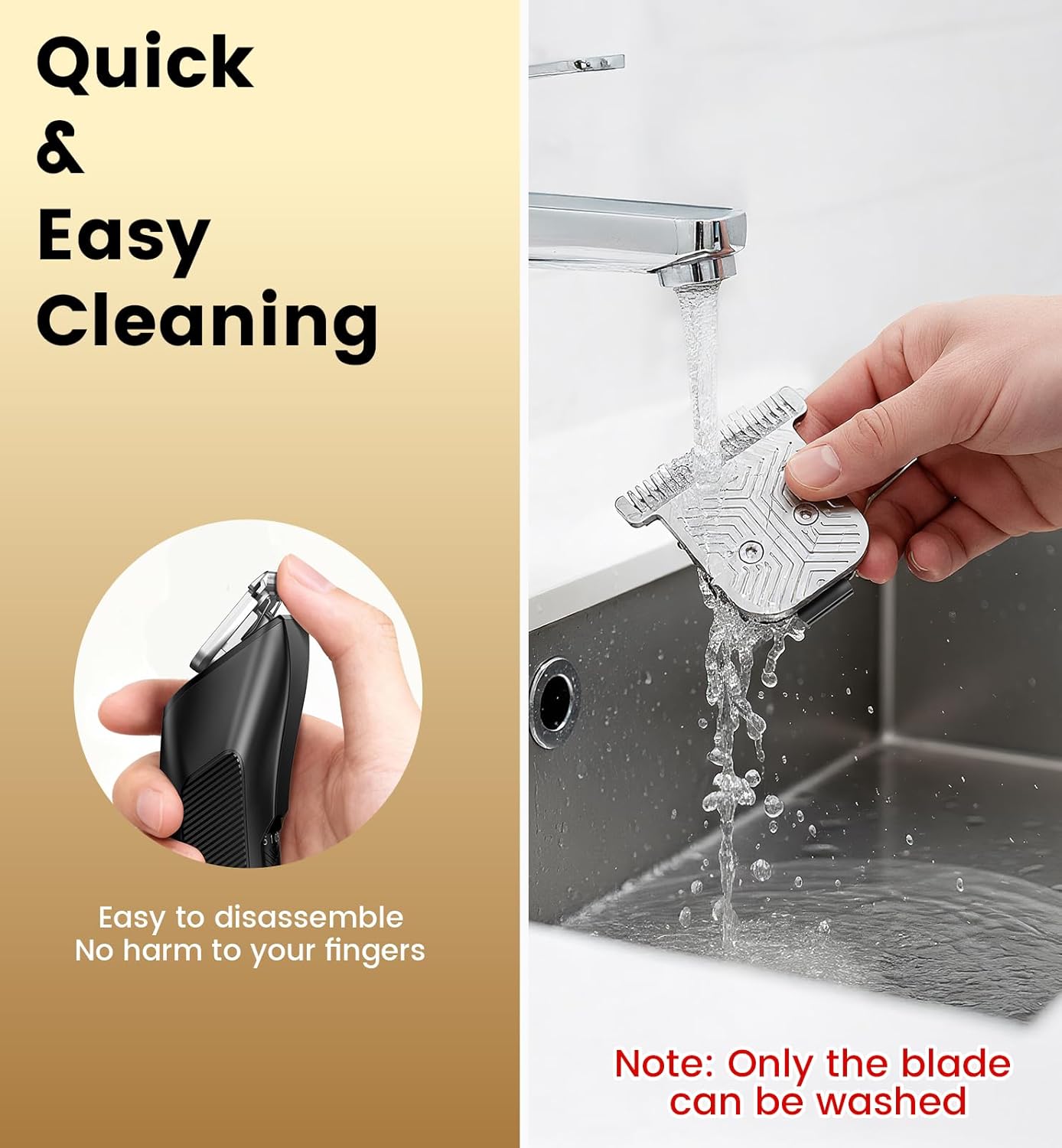 Men's Beard Trimmer-All-in-One Mustache Trimmer for Men with 20 Length Adjustable, Stainless Steel T-Blade for Precision Facial Hair Trimming Cordless IPX7 Waterproof Wet/Dry Clipper,LED Display - Image 8