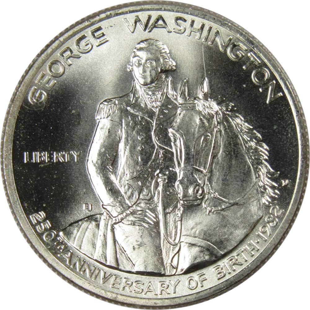 - 1982 D George Washington Commemorative Silver Half Dollar Uncirculated