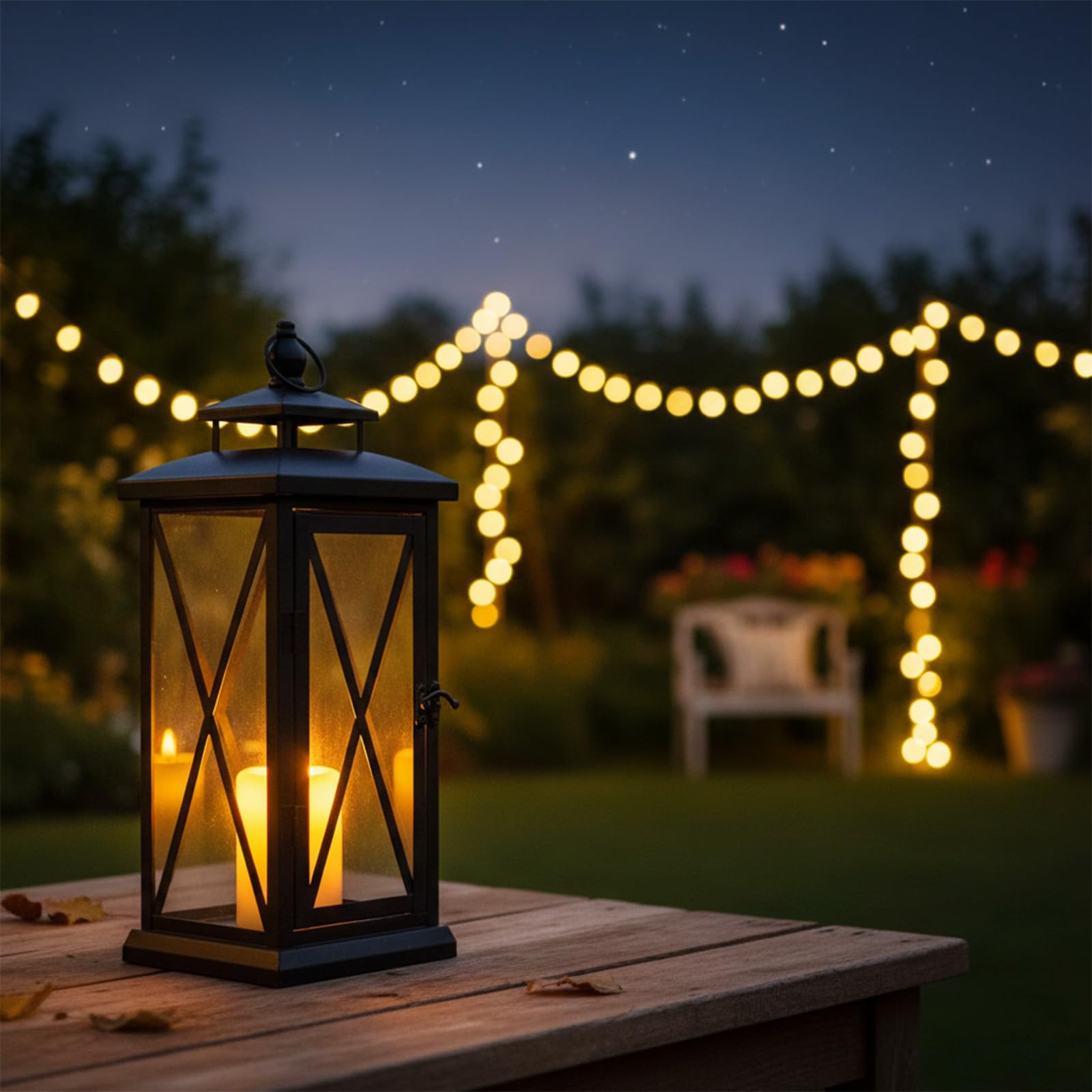 Lanterna nera, 28,5 cm, in metallo, per decorazione di candele, lanterna per tomba, lanterna decorativa in metallo, resistente alle intemperie, per pareti esterne, soggiorni, tavoli, bar, studi