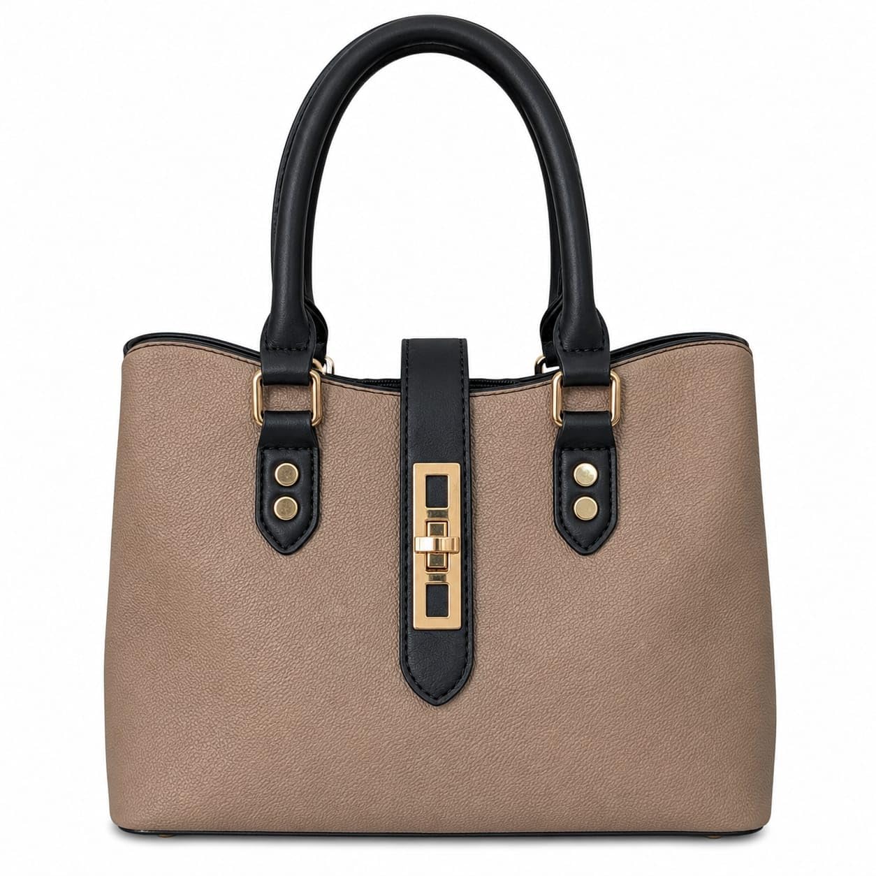 Women's PU Leather Handbag | Top Handle Tote Bag | Shoulder Satchel Purse | Zip Closure | Office, Casual & Daily Use | Maroon, Blue, Taupe, Tan Brown-image-14