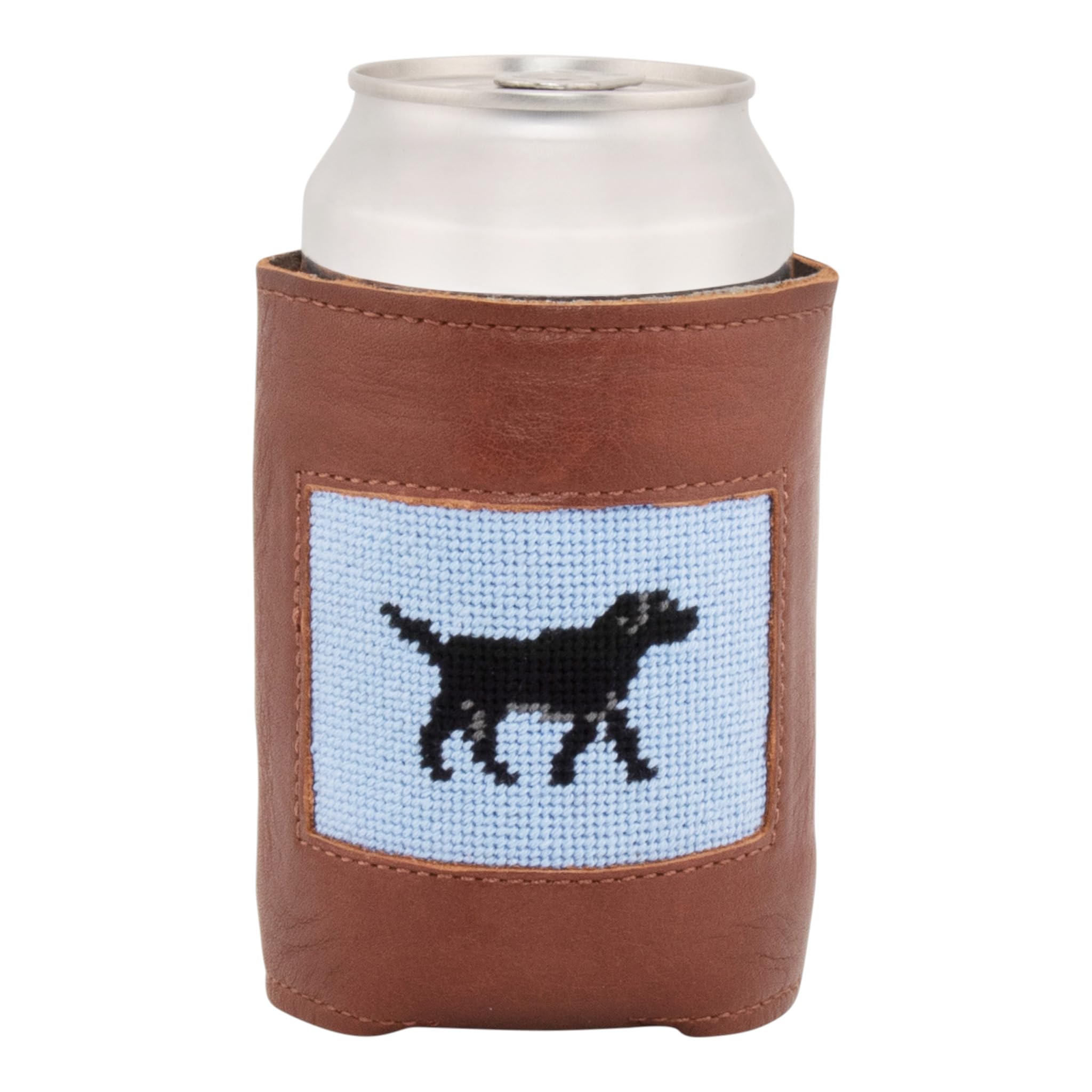 Amazon.com: Full Grain Leather Needlepoint Can Coolers (Black Lab