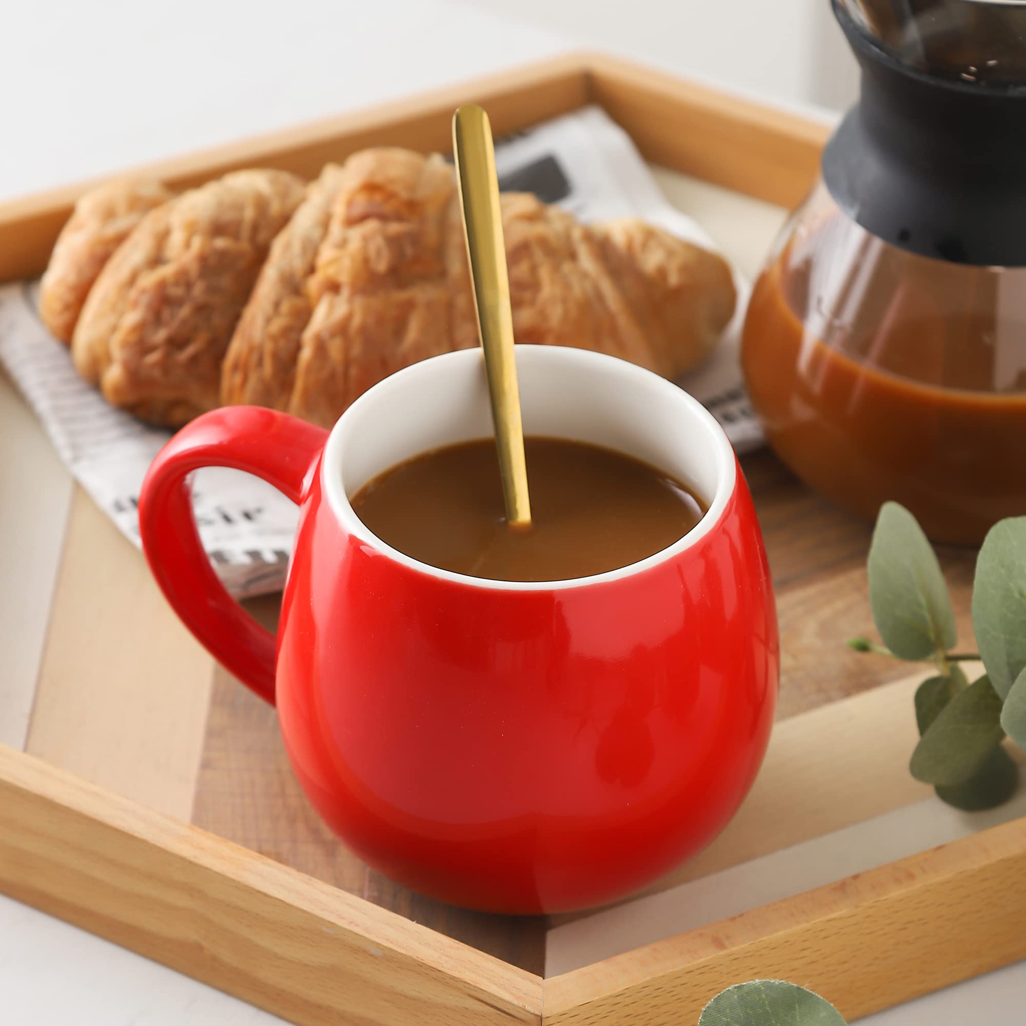 superyes Set di 6 tazze da caffè rosse natalizie per latte cappuccino tazza gelato cioccolata calda 12oz