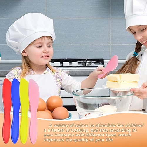 Miniatura 7 de Esparcidor de mantequilla de plástico de 20 piezas, herramientas multiusos de 7 pulgadas para niños, versátiles juegos de cuchillos de glaseado de